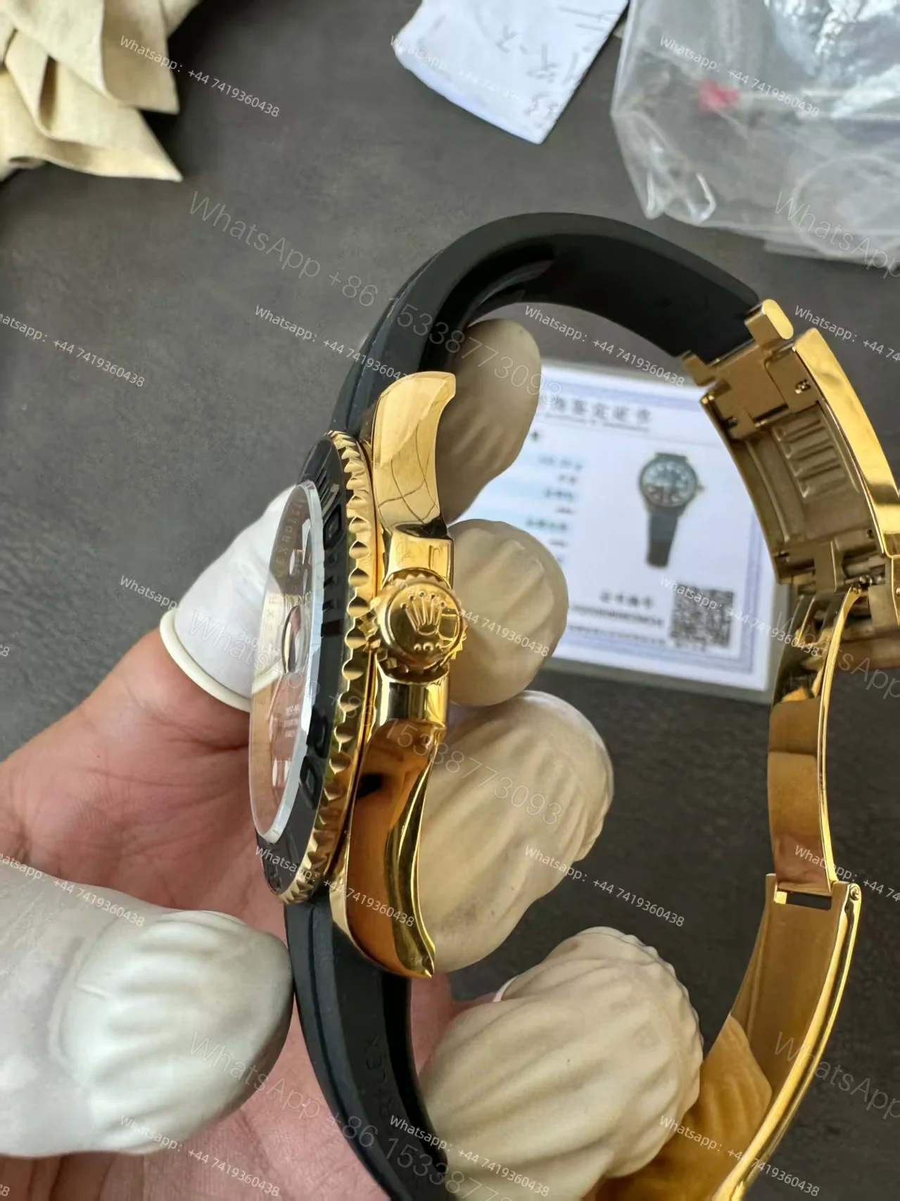 View 11 of Rolex Yacht-Master 226658 1:1 Replica 18K Gold Plated 42MM 3235 Movement Super Clone Watch