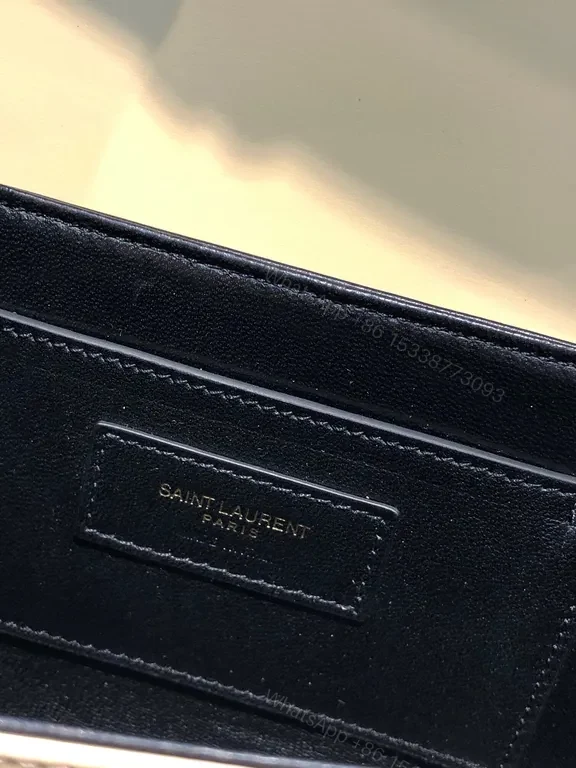 View 6 of Refined Leather Crossbody: Y-Accent Designer-Inspired Bag