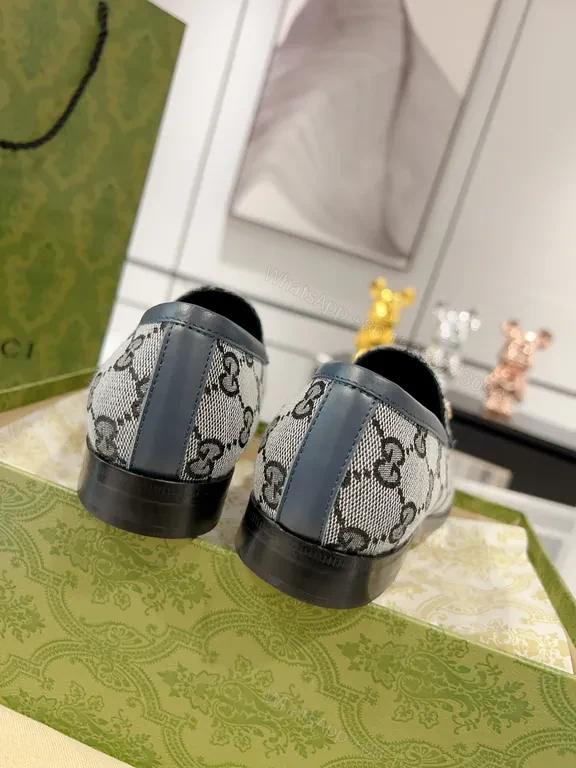 View 5 of G-Style GG Leather Trim Loafers: Modern Everyday Luxury