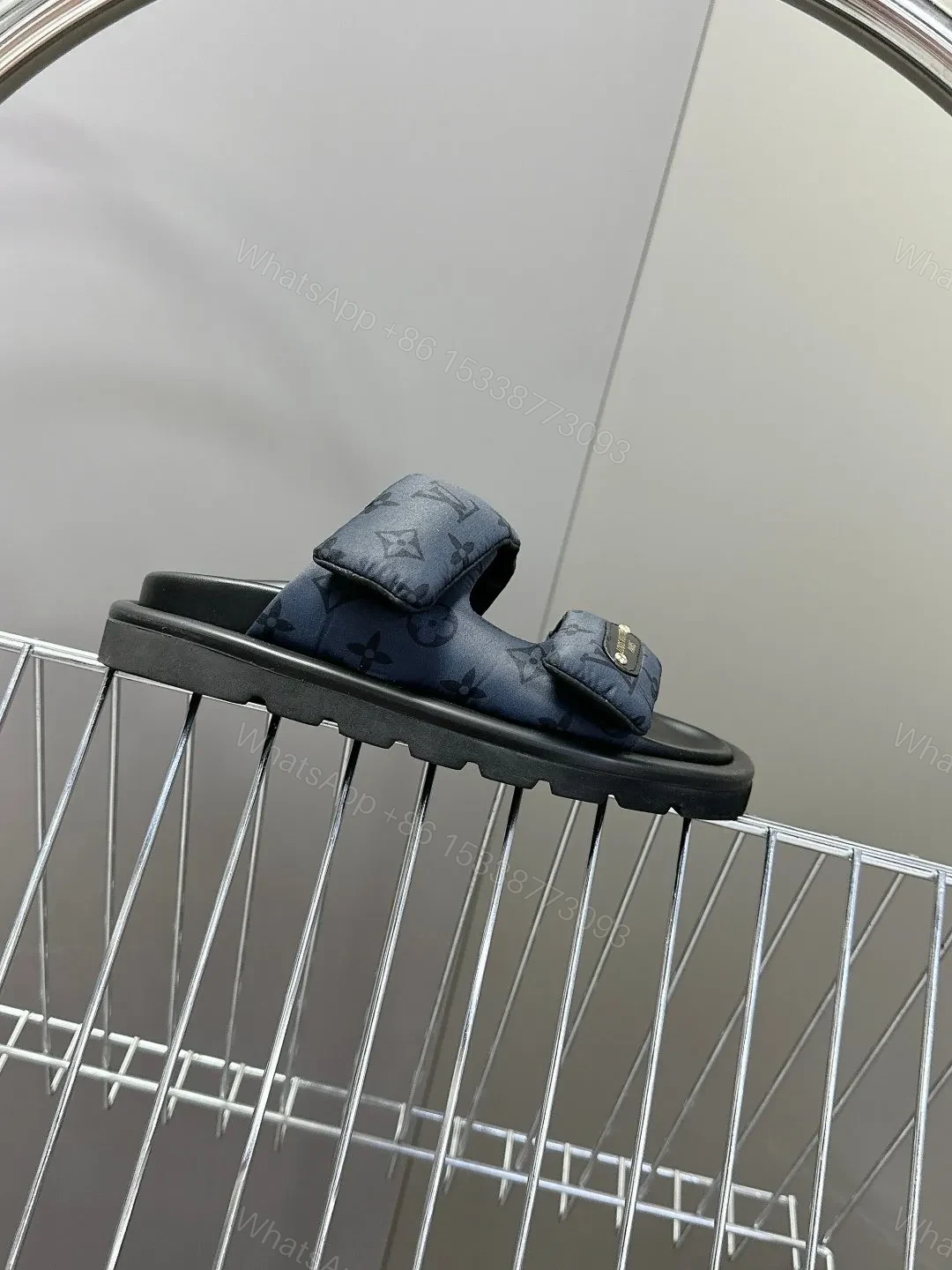 View 6 of LV Women Blue Fabric Leather Sandals