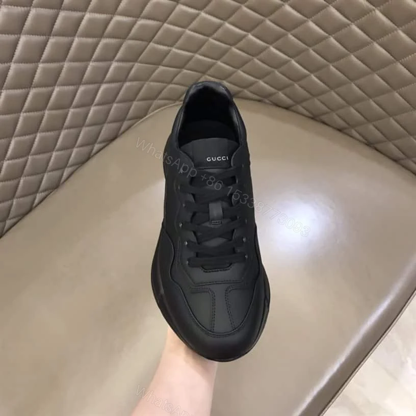 View 3 of Gucci Rhyton Low Top Sneakers In Black – GC125