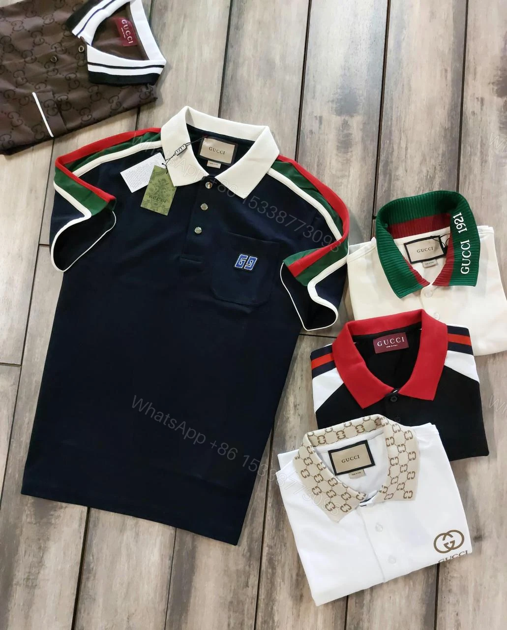 View 12 of Gucci Half Sleeve Polo Tees First Copy | Imported AAA+ Exclusive Replica