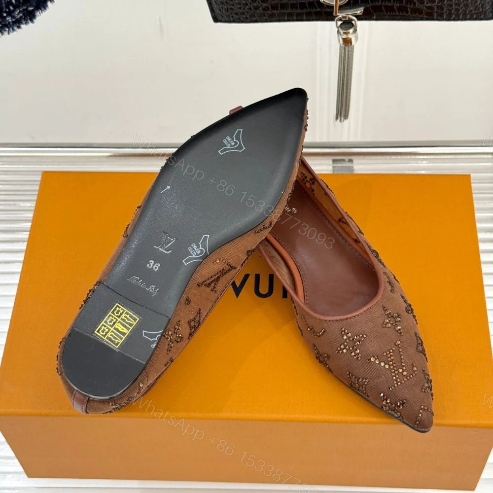 View 4 of Louis Vuitton Gala Flat Ballerina Brown 1AIFUI