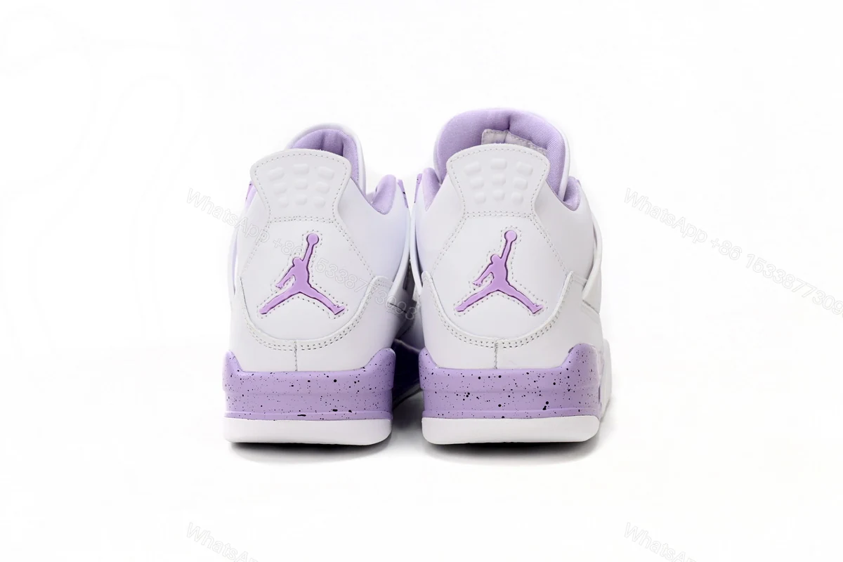 View 4 of Air Jordan 4 Retro White Purple CT8527-115