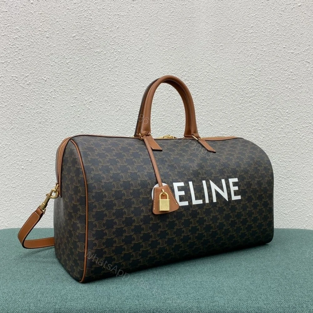 View 3 of CELINE LARGE TRAVEL BAG IN TRIOMPHE CANVAS TAN 50CM 191472CYX 04LU