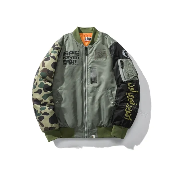 Bape x OVO Loose Fit MA-1 Jacket Olive Drab 1I73-141-902 — view 2