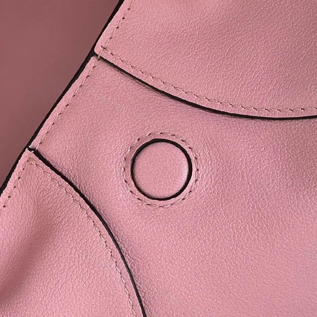 View 6 of Soft Pink Pebbled Leather Mini Satchel – Crossbody Style, Tassel Detail