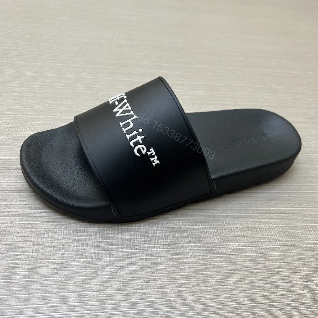 View 4 of Bold Minimalism Black PU Slides - Unisex Comfort