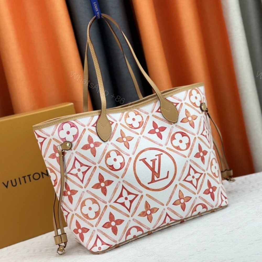 View 4 of Louis Vuitton Neverfull MM Autres Toiles Monogram Coral 31Cm M25317