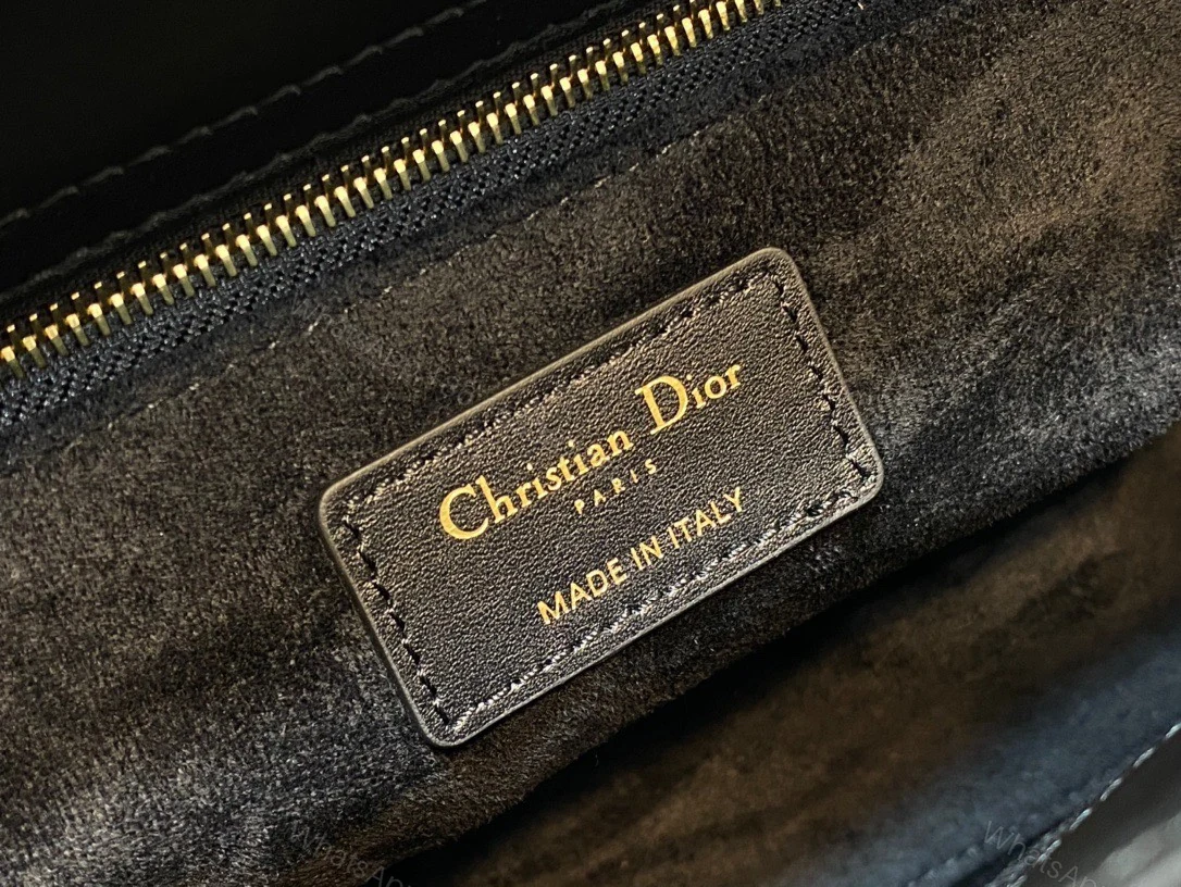 View 2 of Dior Lady Handbag with Beaded Pattern Replica 11 High Quality 24cm
