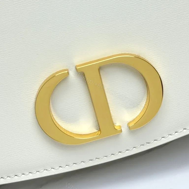 View 5 of Chic Box Bag: Dior-Inspired Leather Gold Hardware Bag