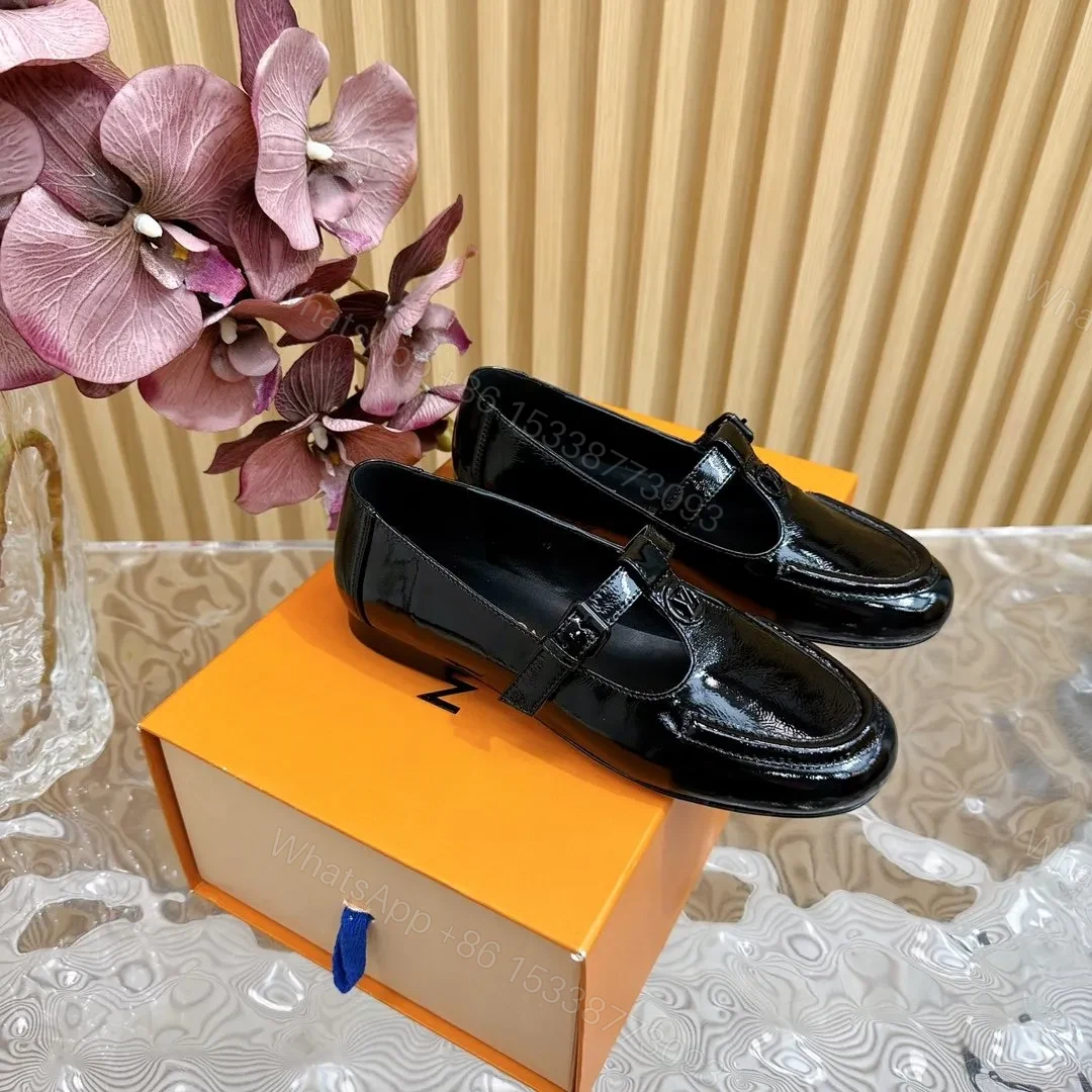 View 4 of LV Women Black Patent Leather Loafers
