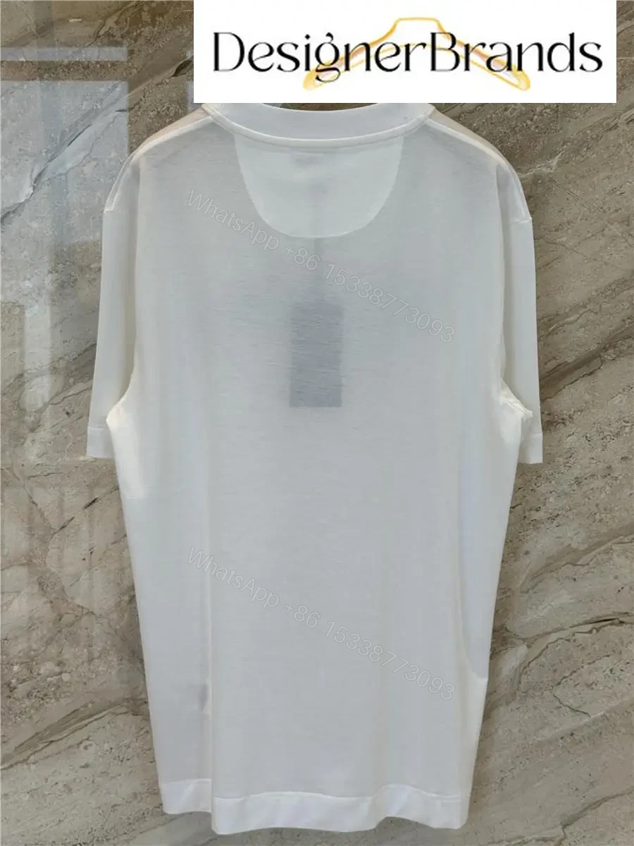 View 8 of White Knit Tee + Elevated Logo + Minimalist Streetwear + Designer Graphic + T-Shirt