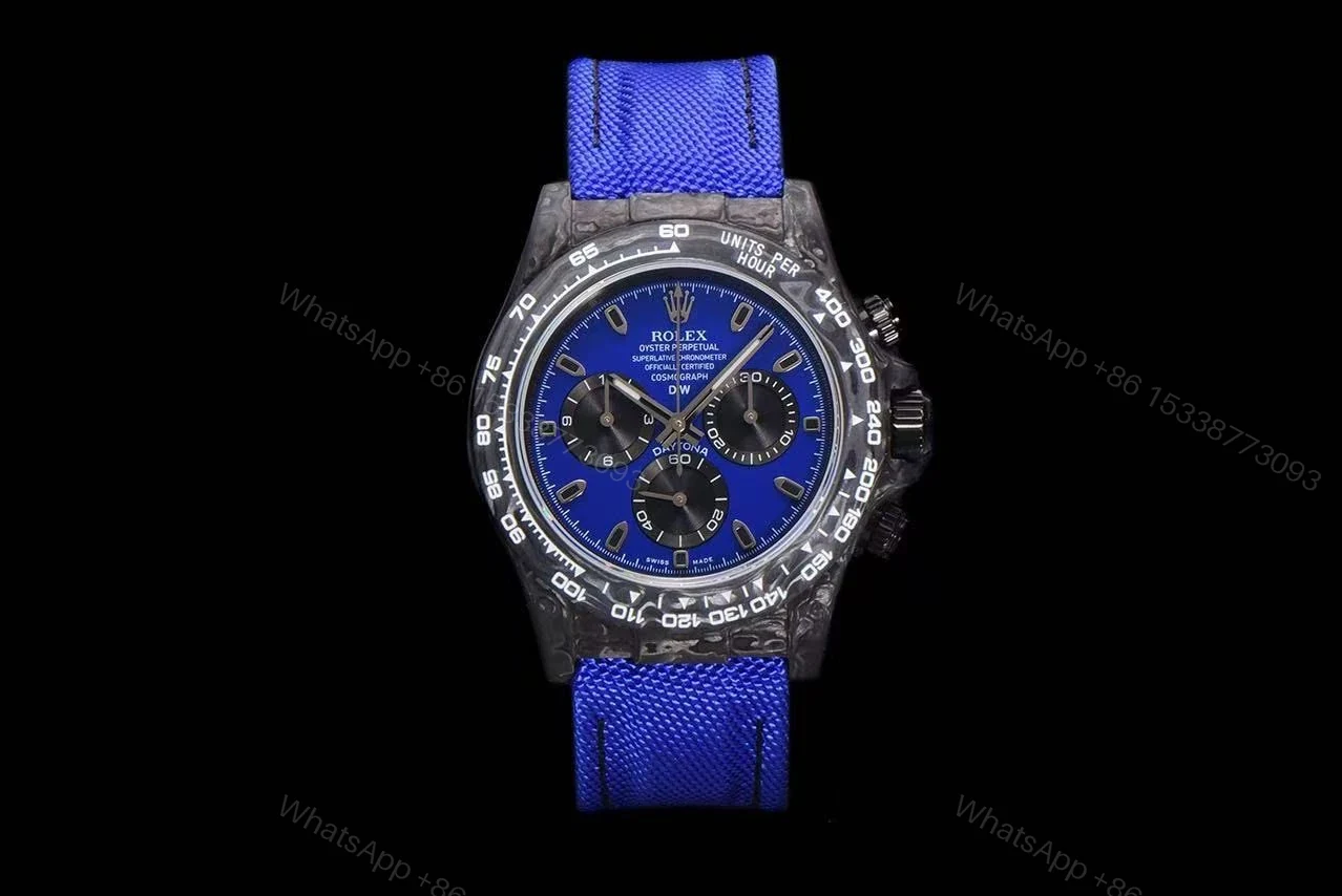 View 6 of Replica DiW Rolex Cosmograph Daytona Miami Blue Carbon