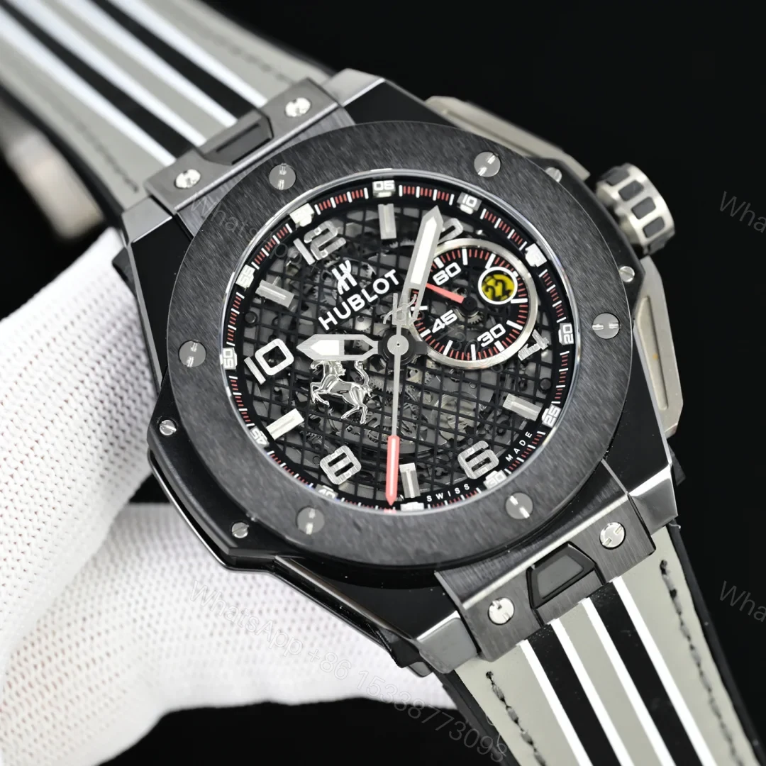 View 2 of Hublot Big Bang Ferrari Titanium F4 Replica 42MM Premium RG-HUBLOT-BB-FERRARI-TI-42