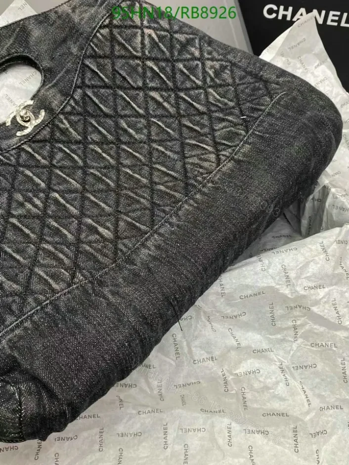 View 3 of Chanel Quilted Flap Denim Black Bag RB89261