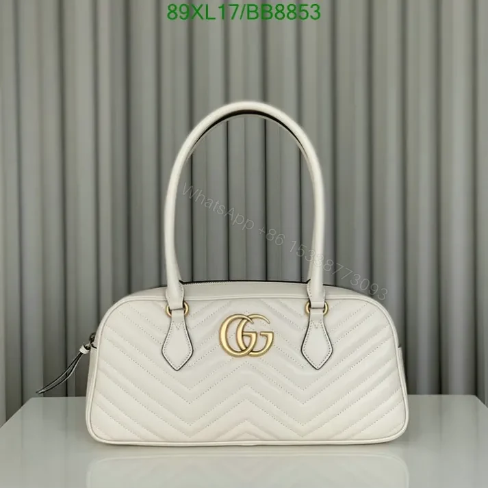 Gucci Faux GG Marmont White Top Handle Bag BB8853 — view 1