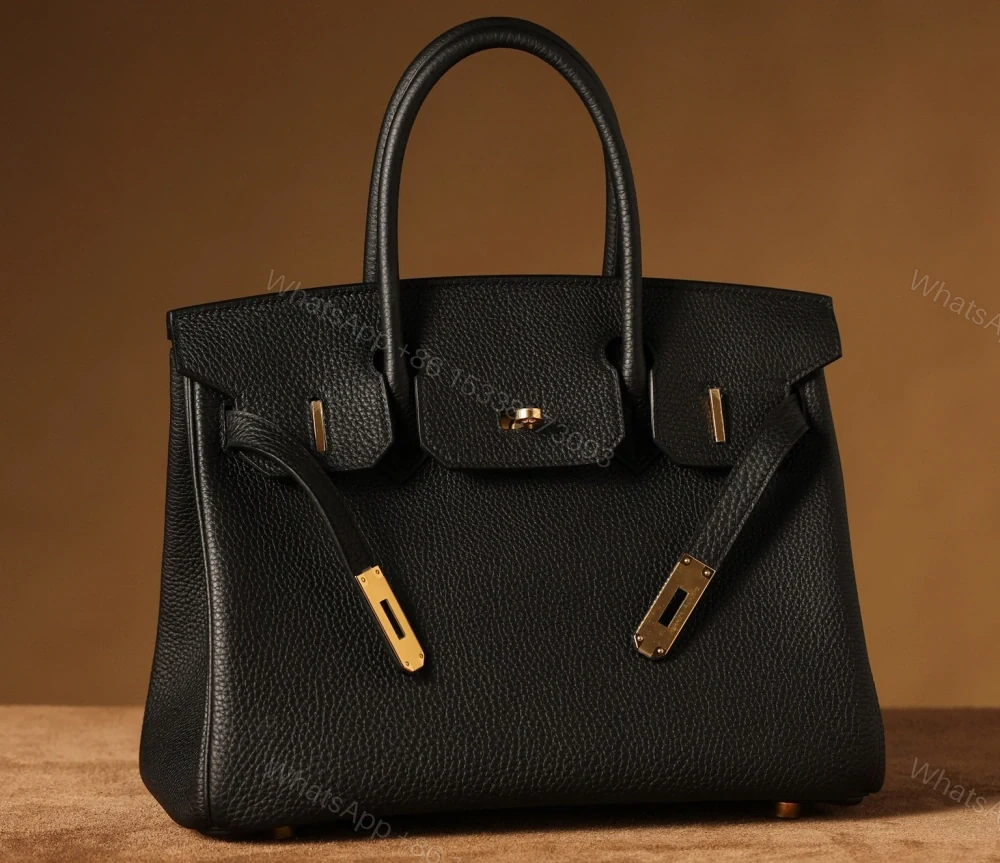 View 2 of 私人定訂製高仿HermesBirkin30黑金系列