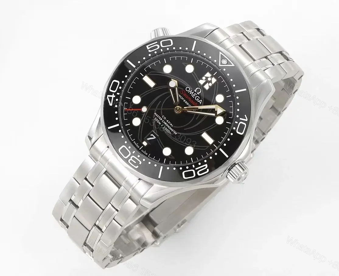 View 2 of Omega Seamaster Planet Ocean 600m Co-Axial Master Chronometer 42mm Diver’s Watch Black Dial Stainless Steel Case and Bracelet Black Ceramic Bezel with White Enamel Scale
