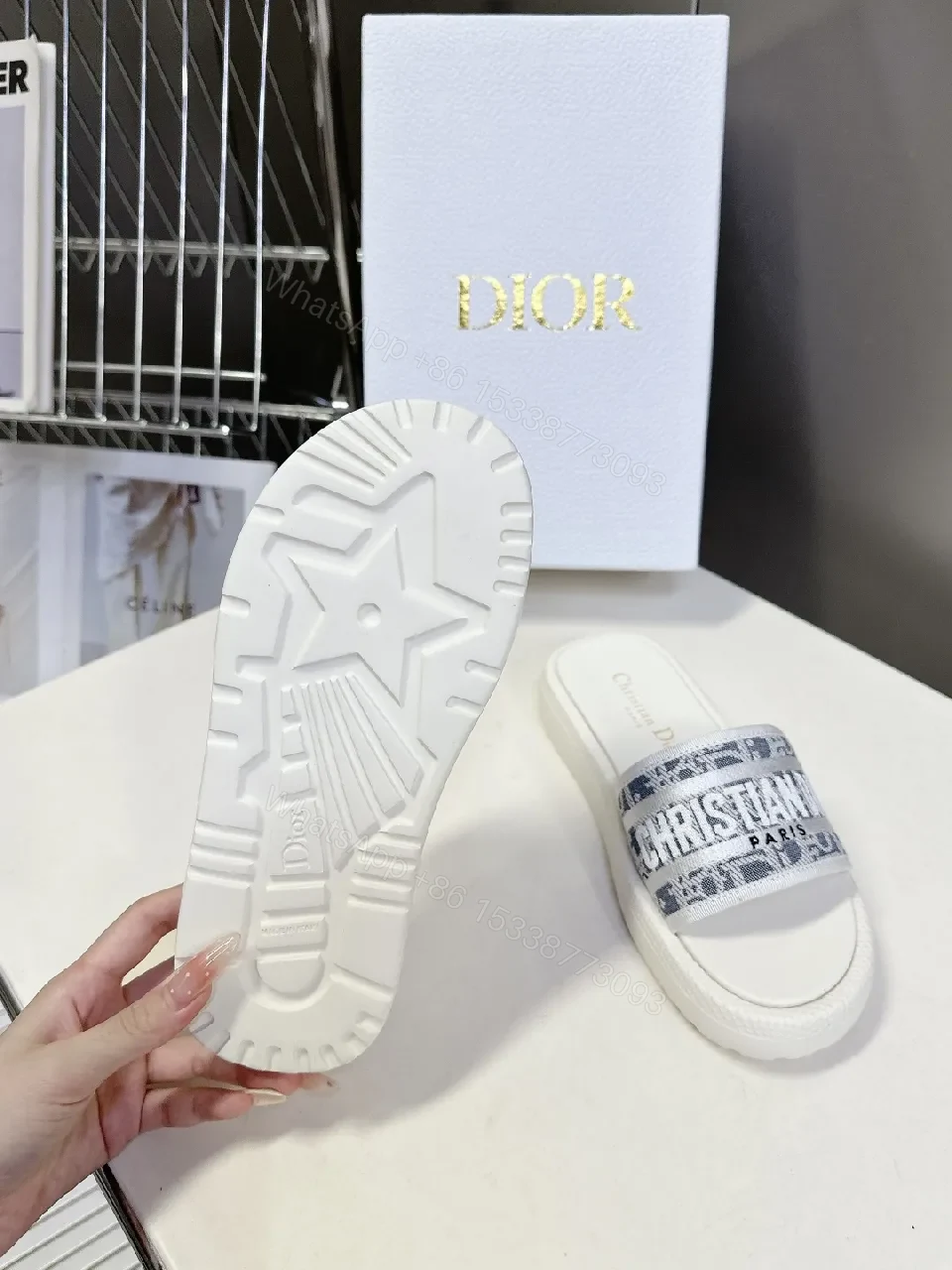 View 9 of Structured Sandals with Signature Logo Strap - Elevated Comfort