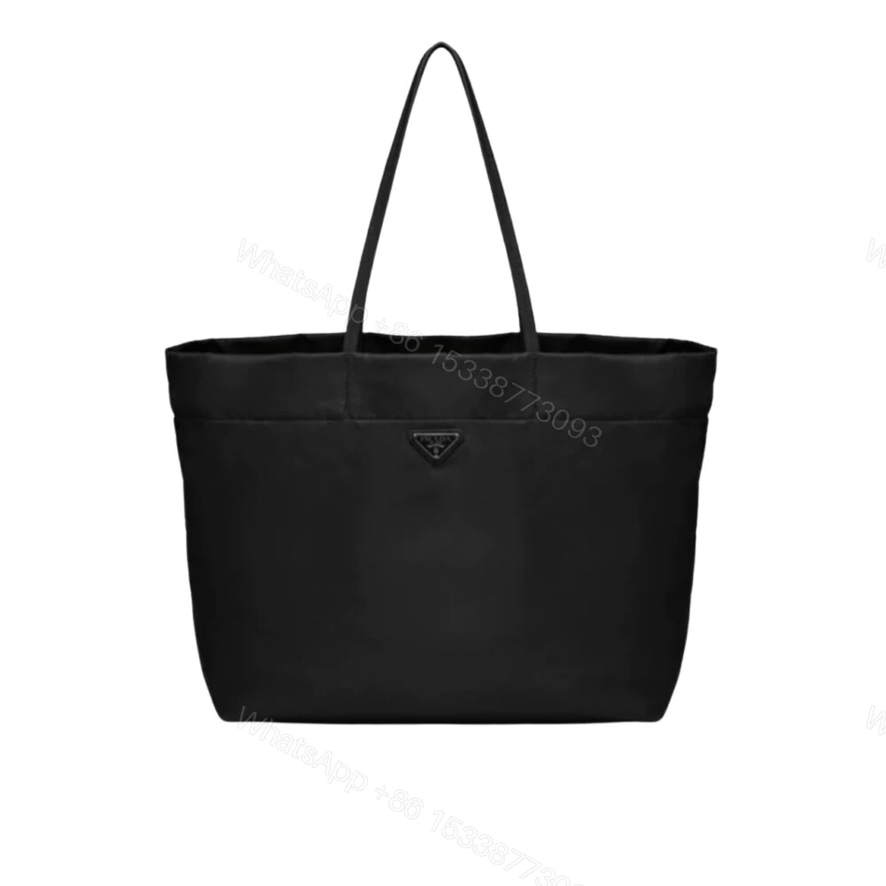 Prada Re-Nylon And Saffiano Tote Bag Black — view 1