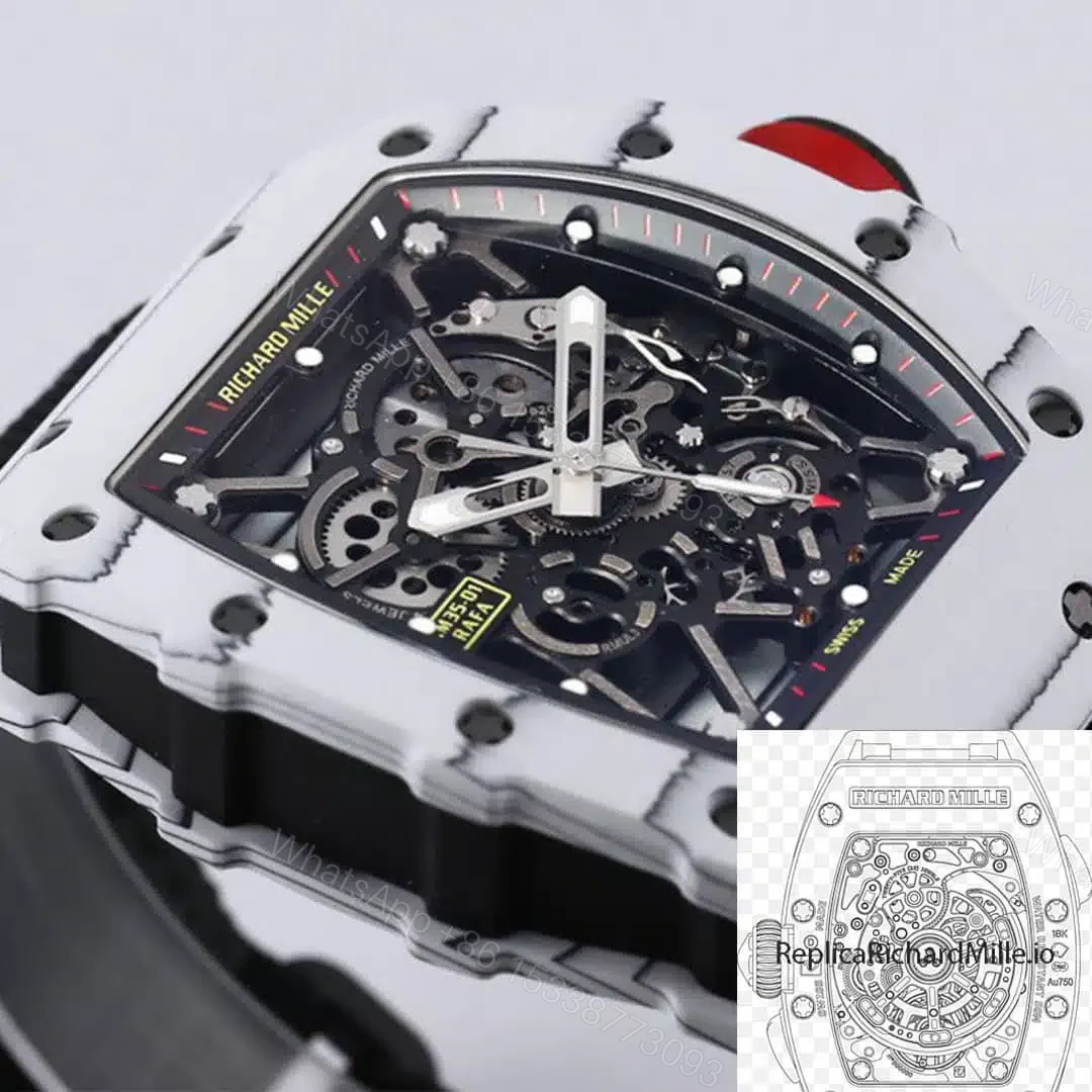View 5 of Replica Richard Mille RM35-01 BBR Factory Black Strap