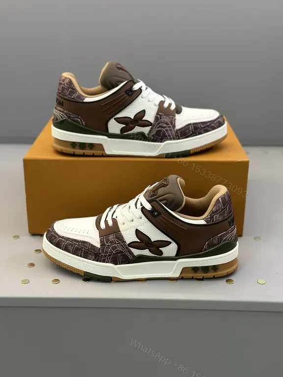 View 6 of Patterned Leather LV-Detail High-Tops: Comfort & Couture sneakers
