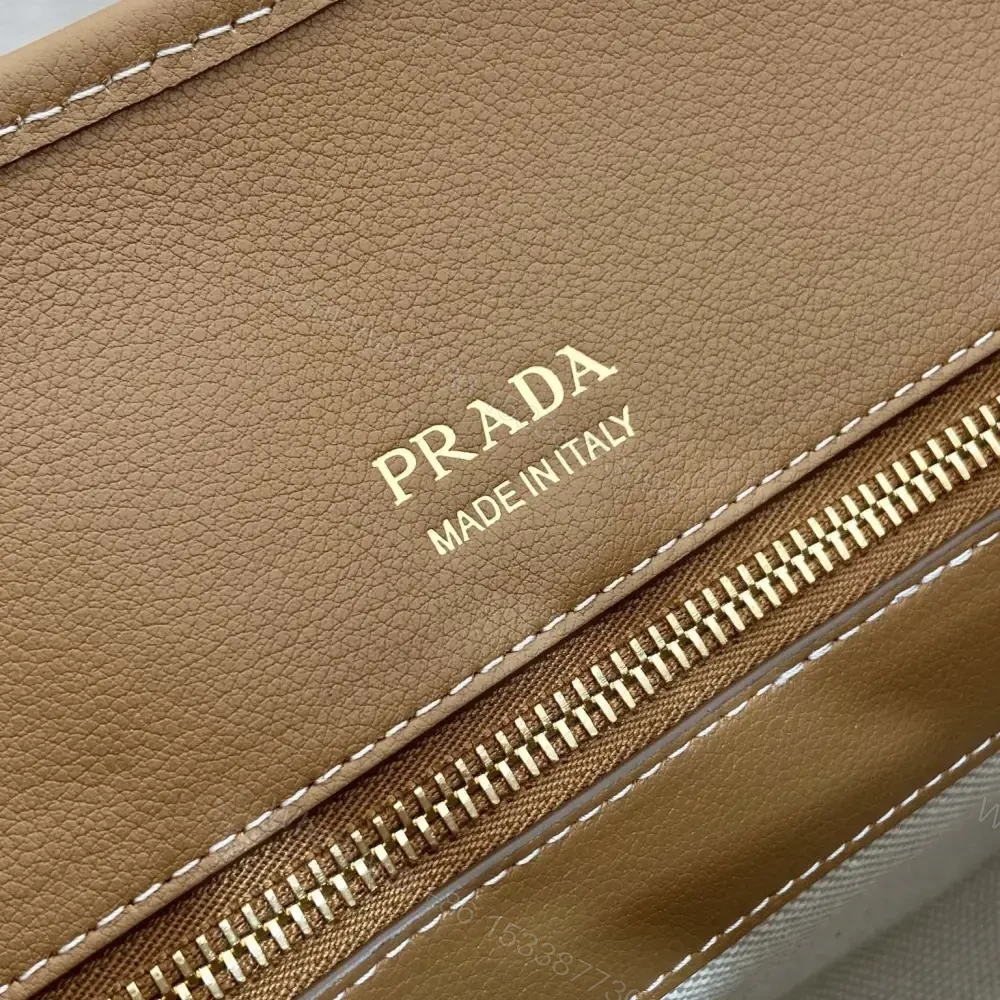 View 7 of 高仿Prada*Oversize系列1BG572織物手提包棕色中號免檢版