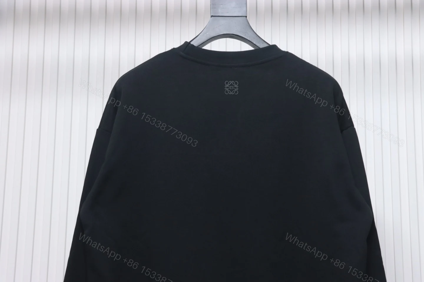 View 6 of Loewe Hollowed-out Smiling Round-neck Hoodie Black