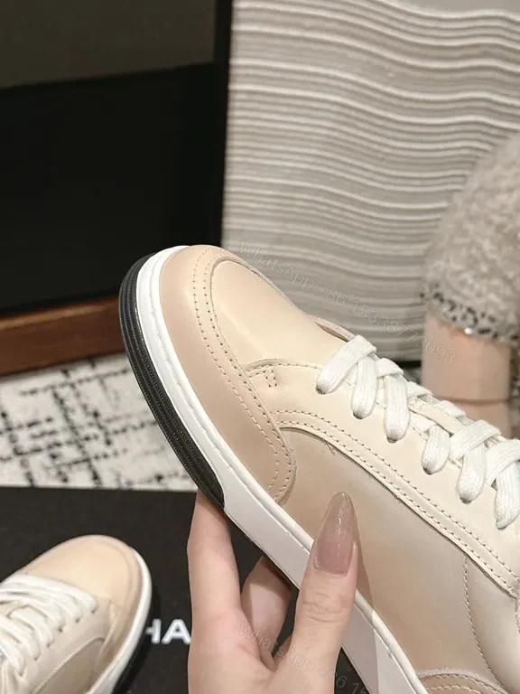 View 4 of Chanel-Inspired Leather Sneakers: Subtle Luxury Comfort