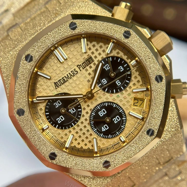 View 6 of Audemars Piguet Royal Oak Chronograph Frosted Gold 26240 Super Clone Yellow Dial