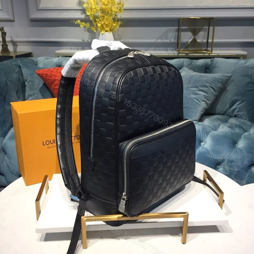 View 3 of Louis Vuitton Campus Backpack Damier Infini Onyx Silver 39Cm LV N40306