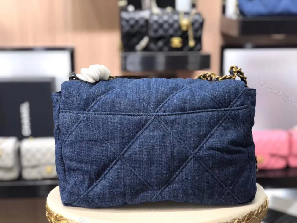 View 5 of Chanel 19 Flap Bag Denim Blue 25Cm