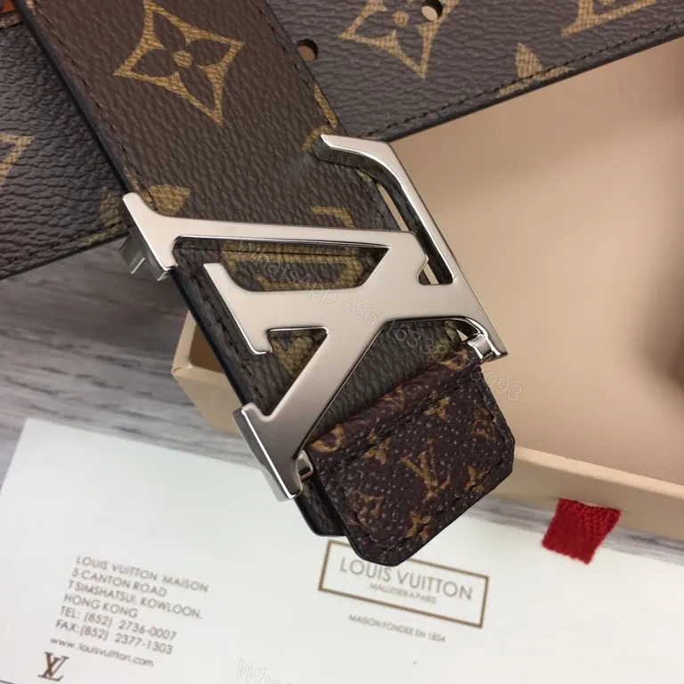 View 9 of Icon Monogram Belt: Luxury LV Canvas, Silver Buckle, 3.8cm
