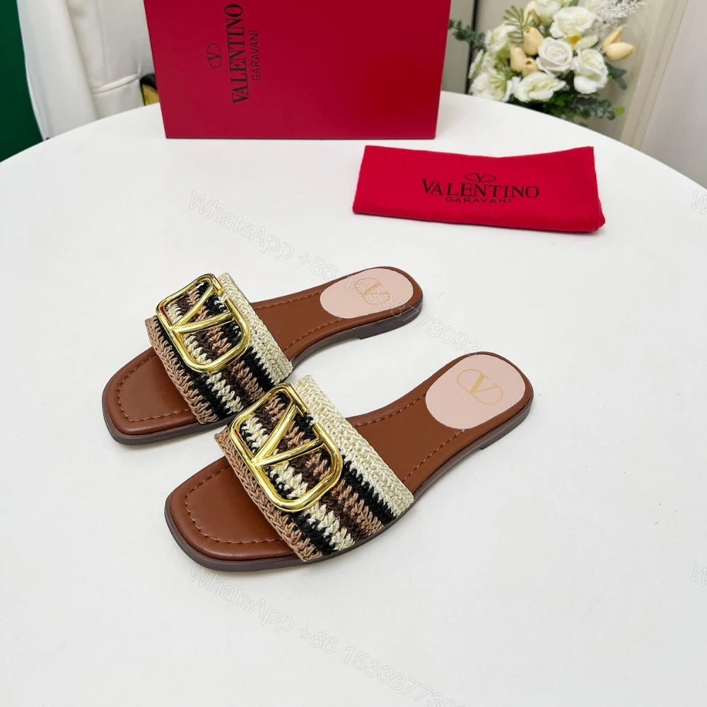 View 2 of VALENTINO VLOGO SIGNATURE SLIDE SANDAL BROWN 6W2S0BD5AGX QRX