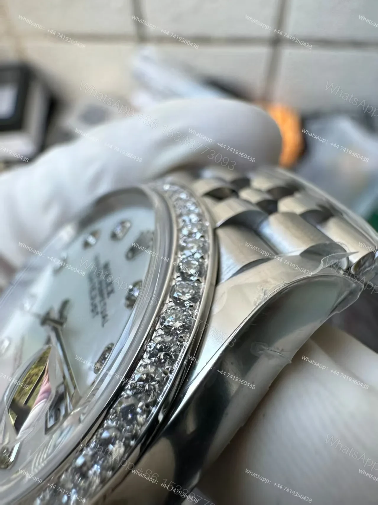 View 4 of Rolex Datejust M126284RBR-0011 1:1 Replica Mother of Pearl Diamond Dial Jubilee 36MM 3235 Movement Super Clone Watch