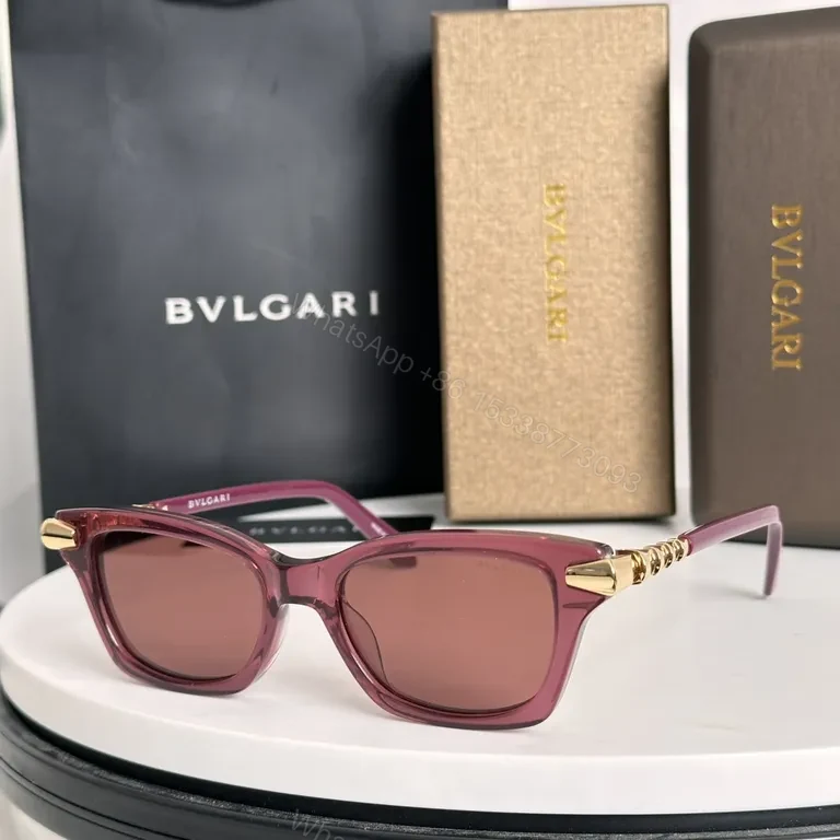 View 2 of Bold BVLGARI Acetate Sunglasses: Luxe Everyday Comfort