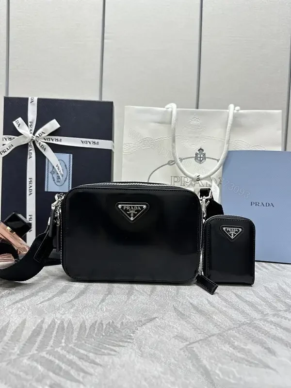 Black Coated-Fabric Crossbody All-Day Luxury Set — view 1