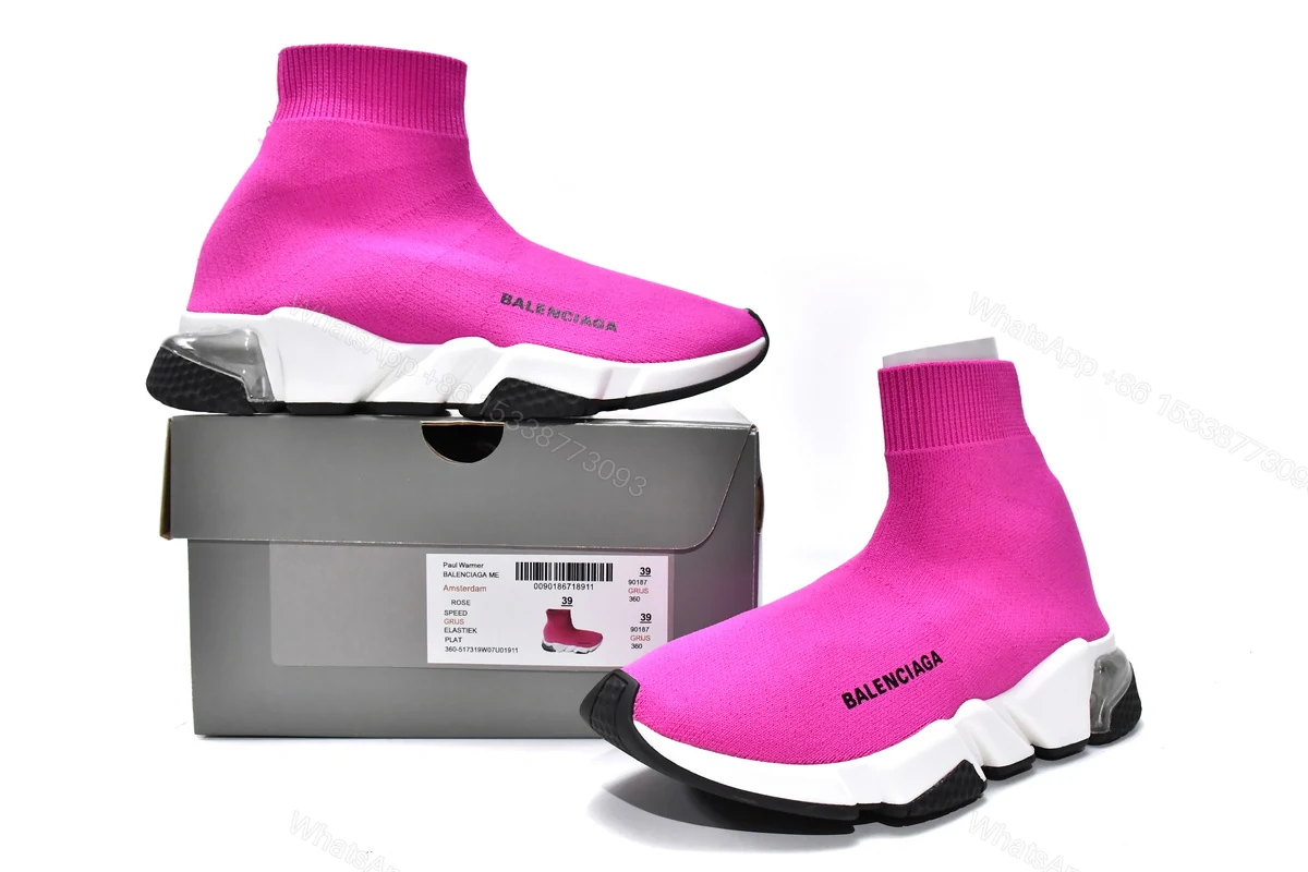 View 2 of Balenciaga Speed Trainer Rose Red