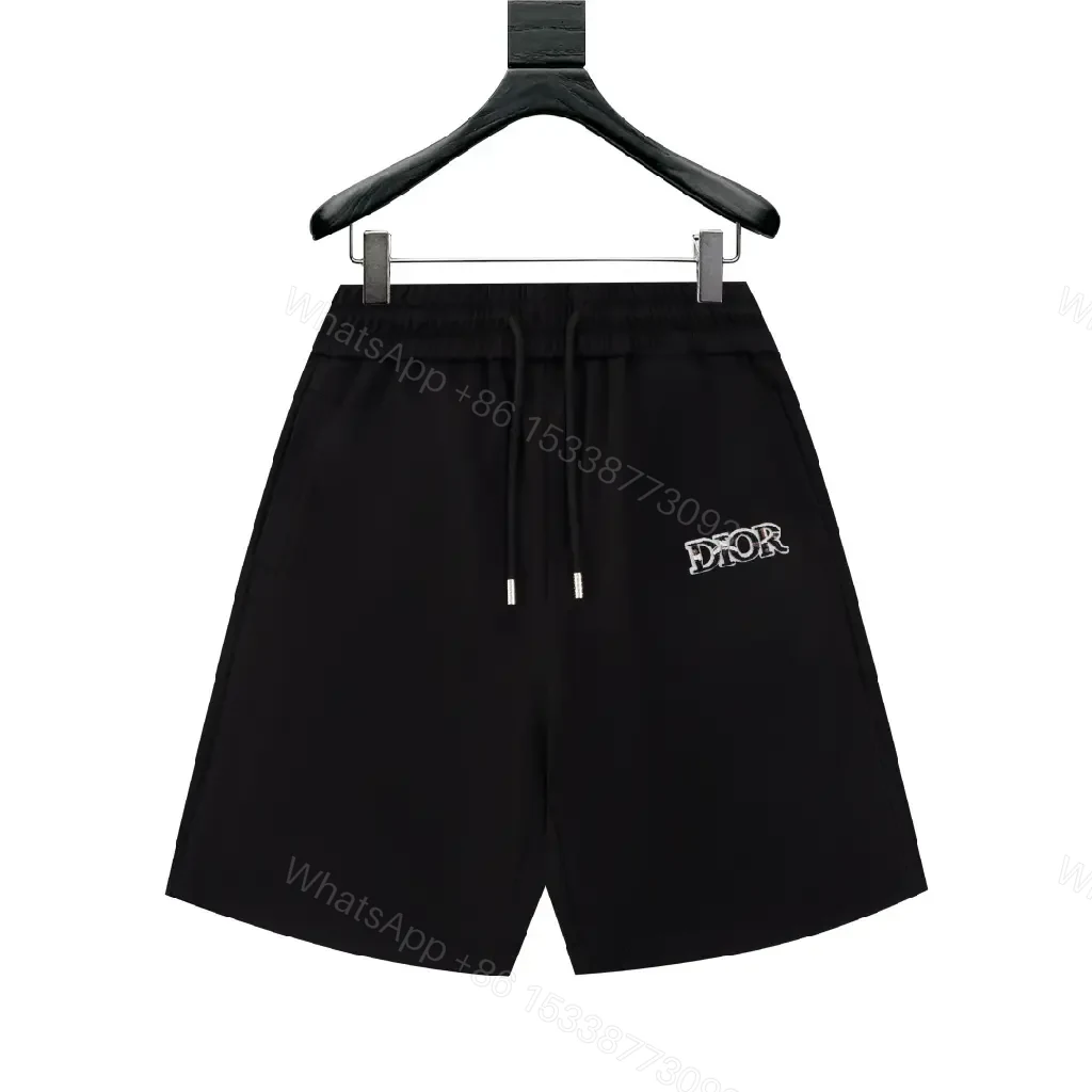 View 4 of Black Drawstring Shorts – Luxury Logo, Modern Casual Style
