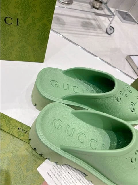View 8 of GUCCI WONMEN’S PLATFORM PERFORATED G SANDAL – SDG019