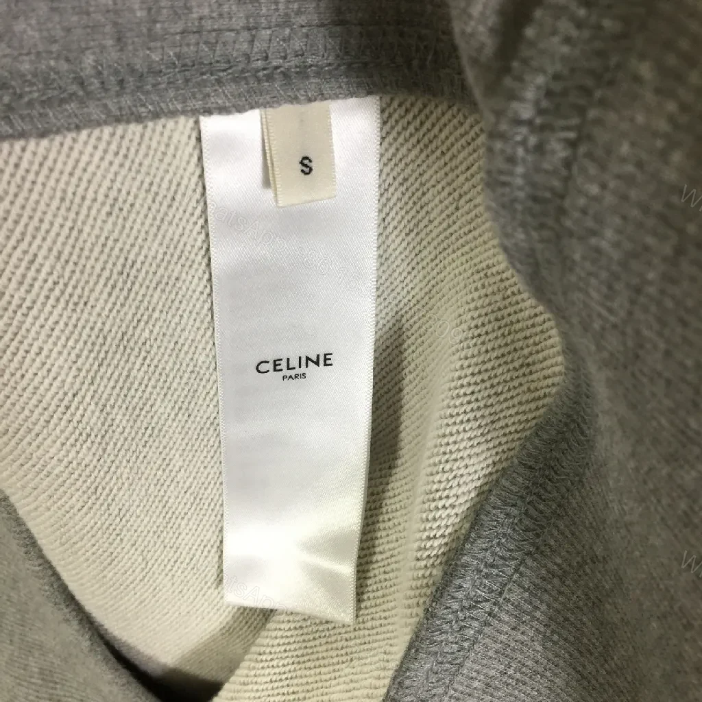 View 6 of Grey Cotton-Blend Hoodie, Refined Streetwear, Subtle Logo