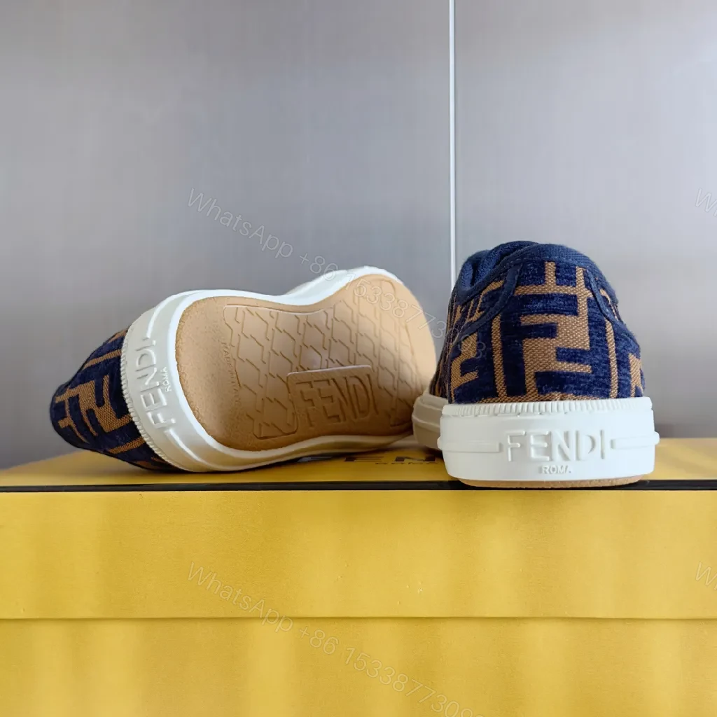 View 7 of Bold Texture Casual Luxury Sneakers with Monogram Pattern