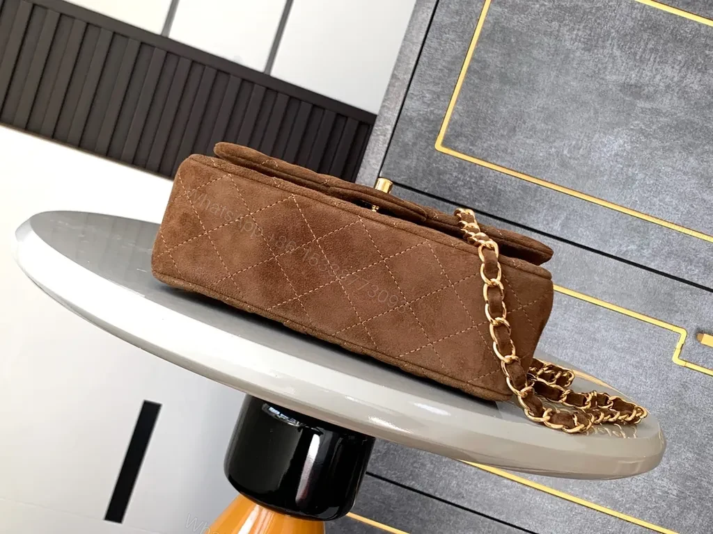 View 4 of Textured Suede Quilted Shoulder Bag: Everyday Luxury