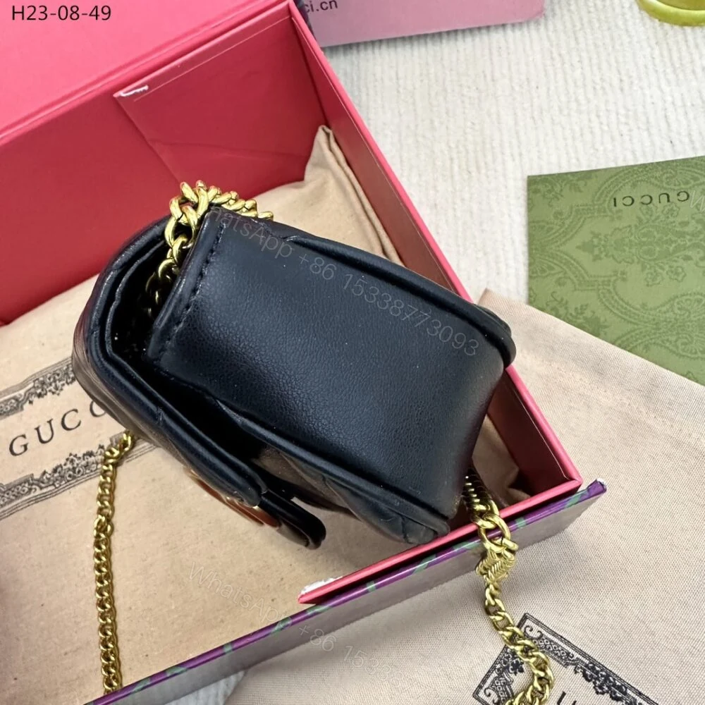 View 5 of Gucci GG Marmont Super Mini Bag Black 17Cm 476433 DTDCT 1000