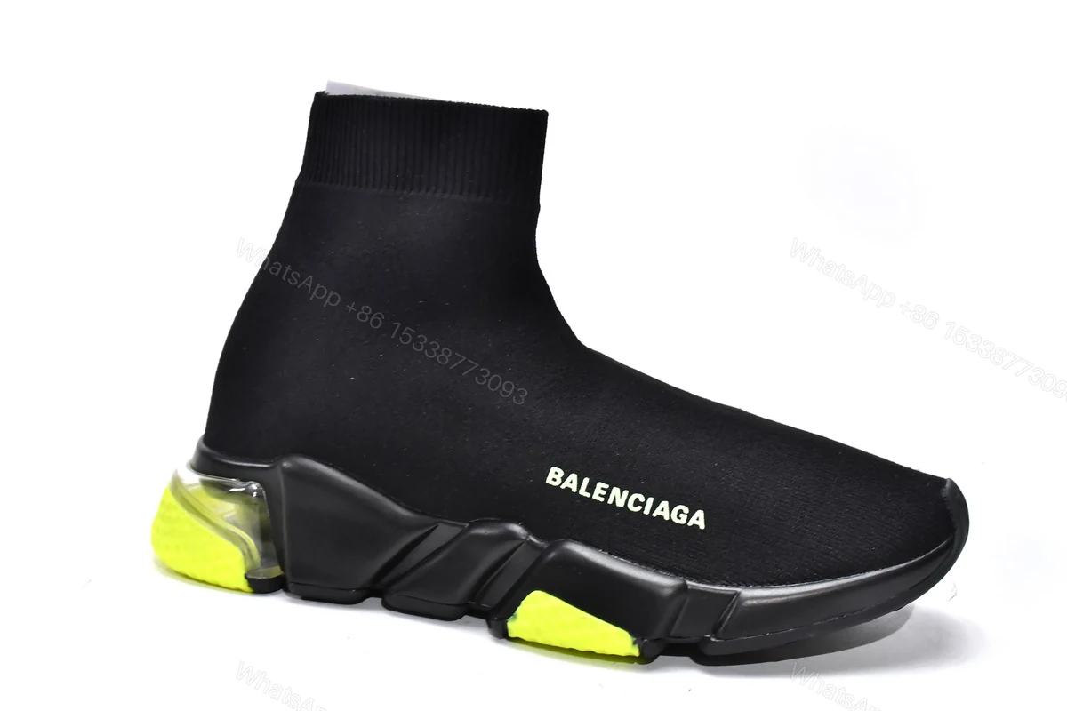 View 3 of Balenciaga Speed Trainer Black Green