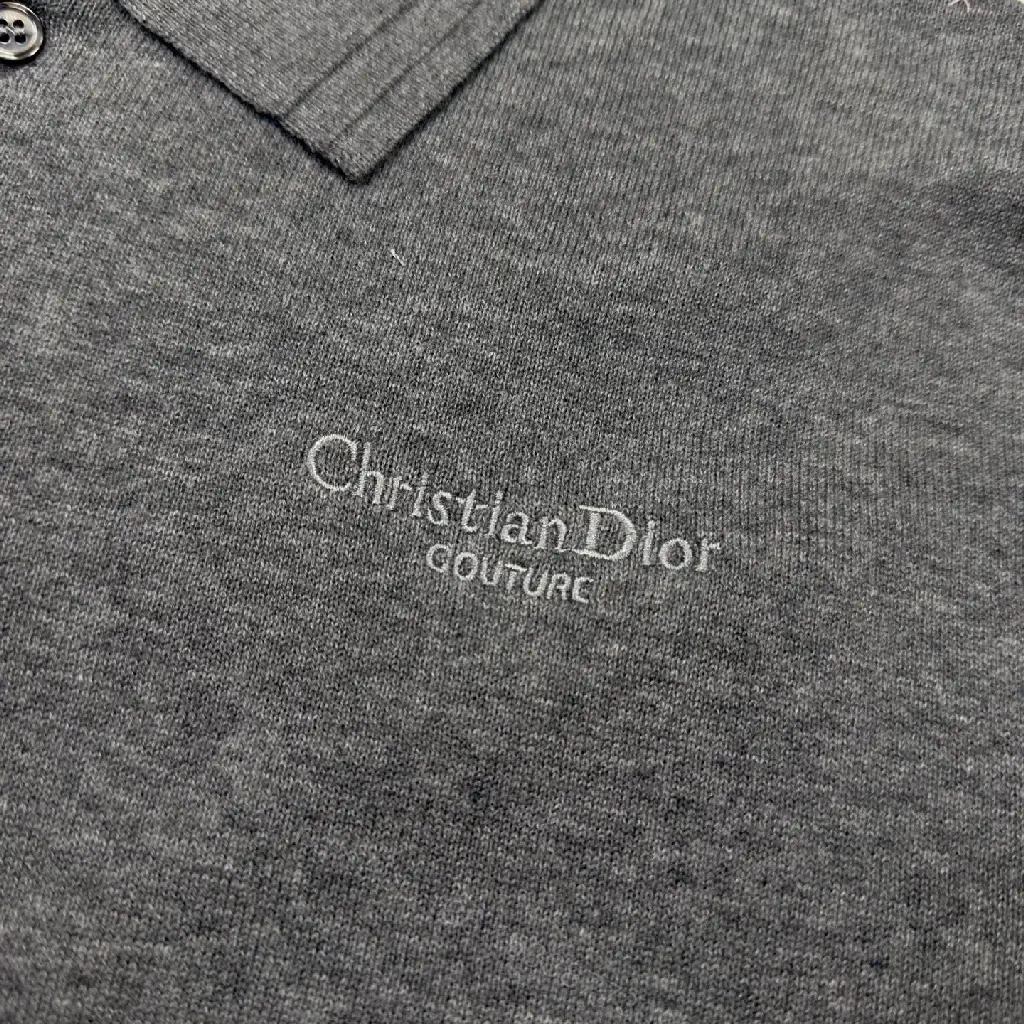 View 6 of Polished Knit Polo: Subtle Dior-Couture Texture Polo Shirt