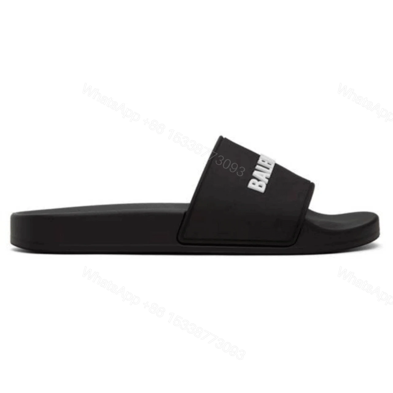 BALENCIAGA RUBBER LOGO POOL SLIDE SANDALS – BBS5 — view 1