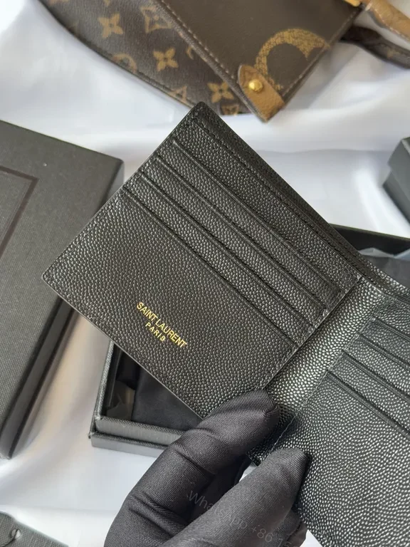 View 9 of Chic Leather Wallet: Subtle Saint Laurent-Inspired Luxury
