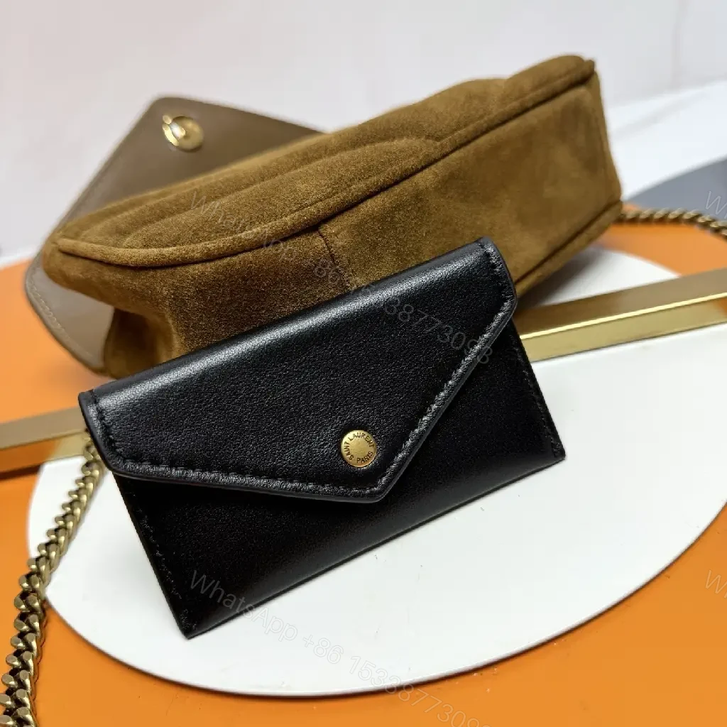 View 2 of Brown Suede Flap Bag with Chain Strap, Luxe Silhouette